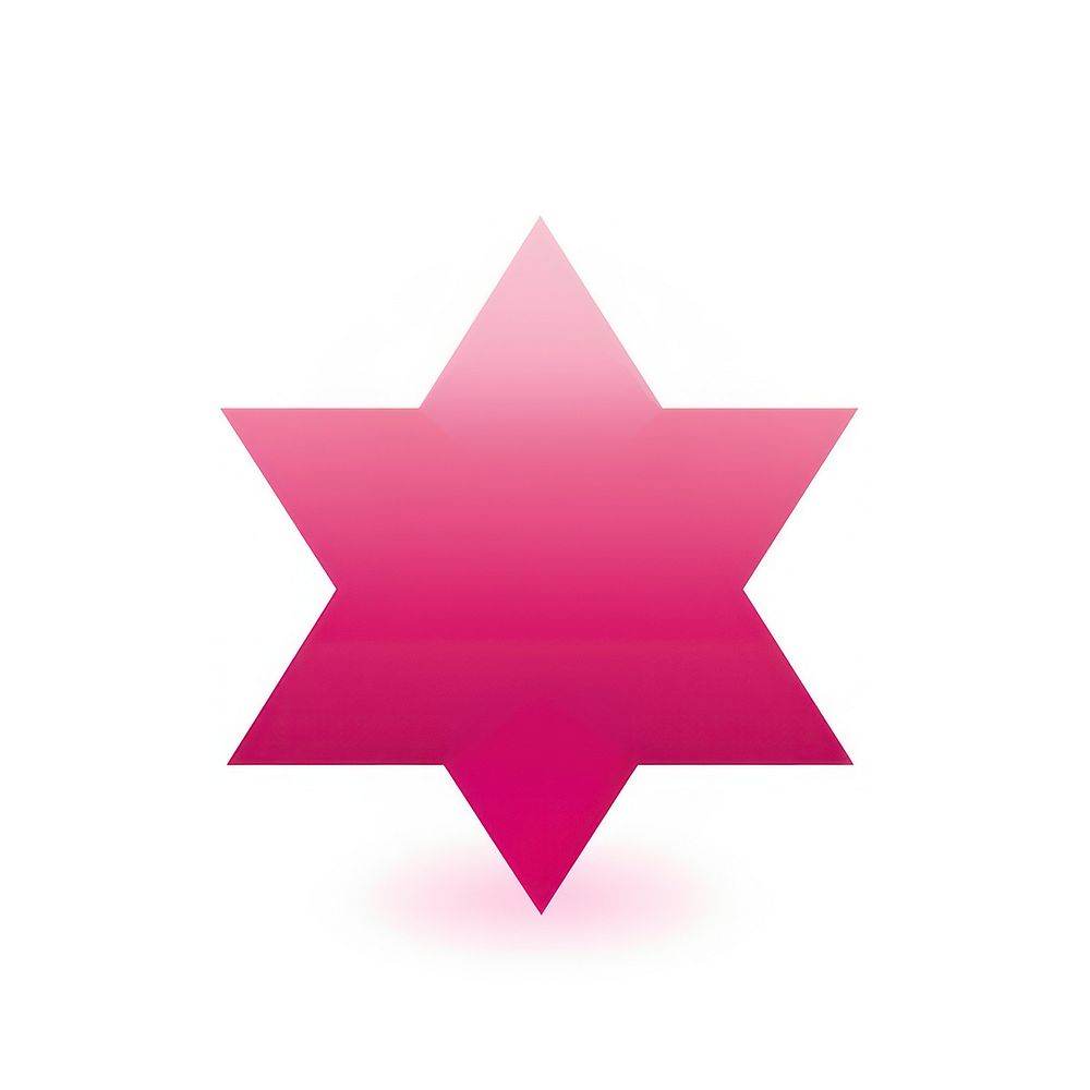 Hexagram shape gradient symbol pink logo.