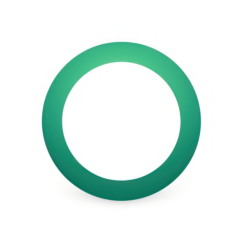 Ring shape gradient green logo white background.