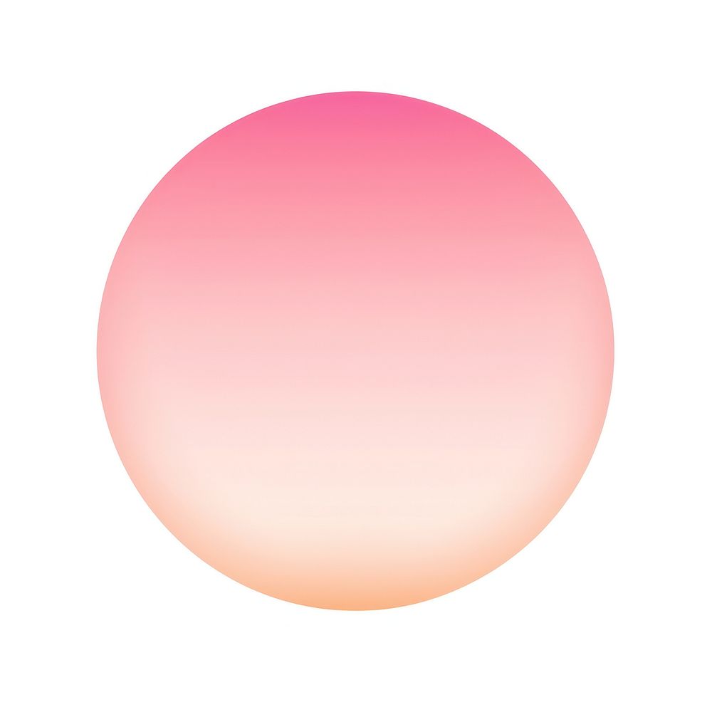 Ring shape gradient sphere pink white background.