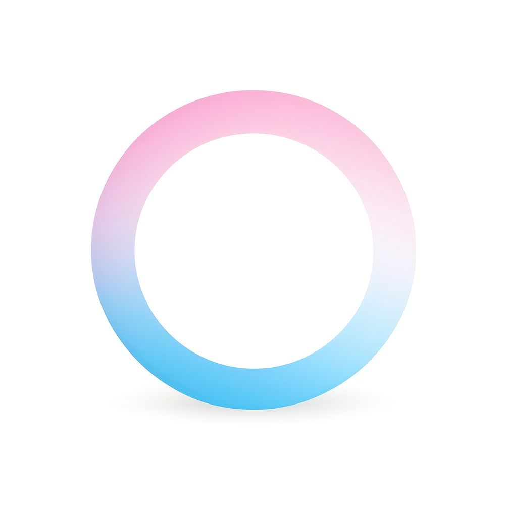 Ring shape gradient pink blue logo.