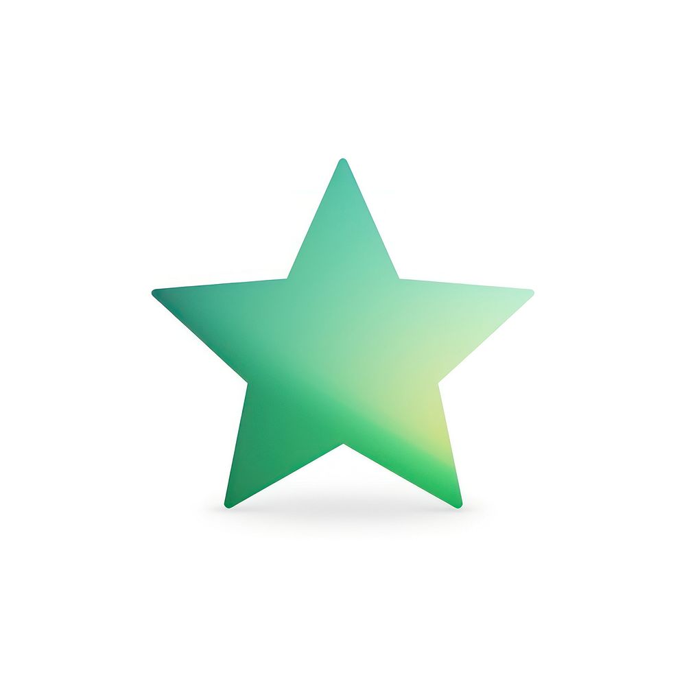 Star shape gradient symbol green star.