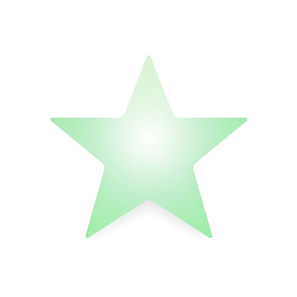 Star shape gradient symbol green star.