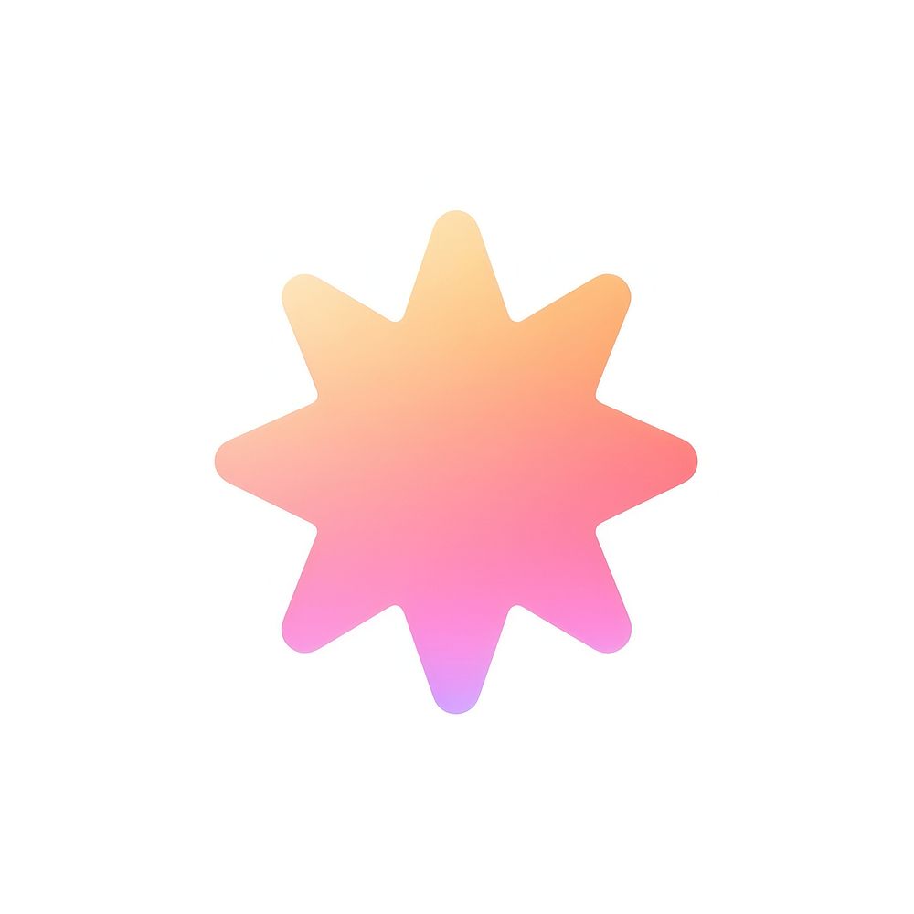 Sun gradient symbol shape pink.