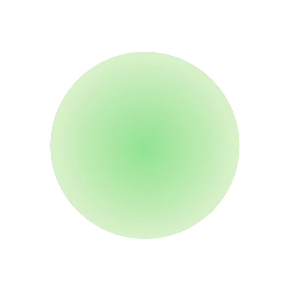 Sun gradient green sphere shape.