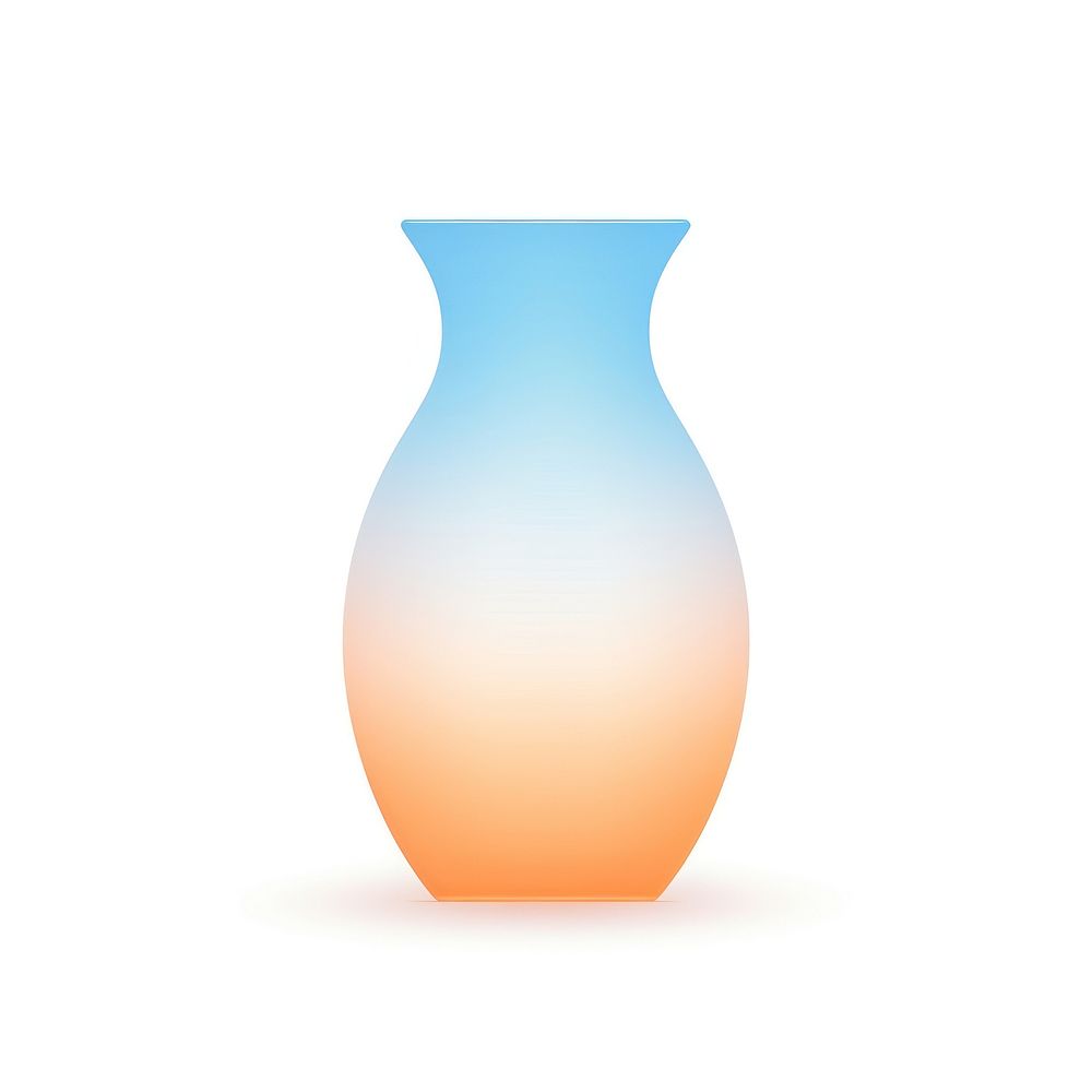 Vase gradient pottery shape blue.