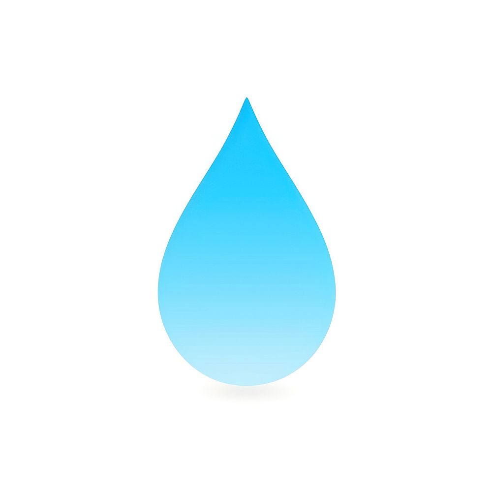 Water drop gradient shape blue white background.