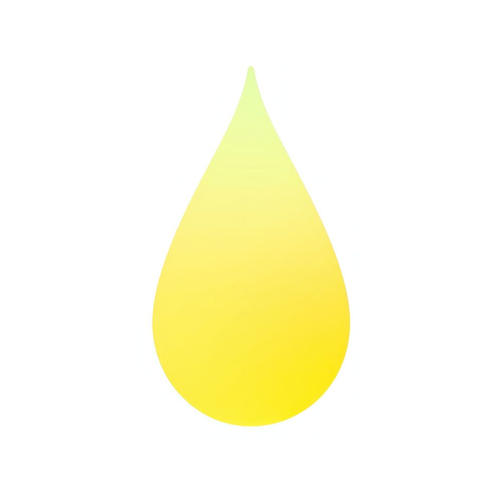 Water drop gradient yellow shape white background.