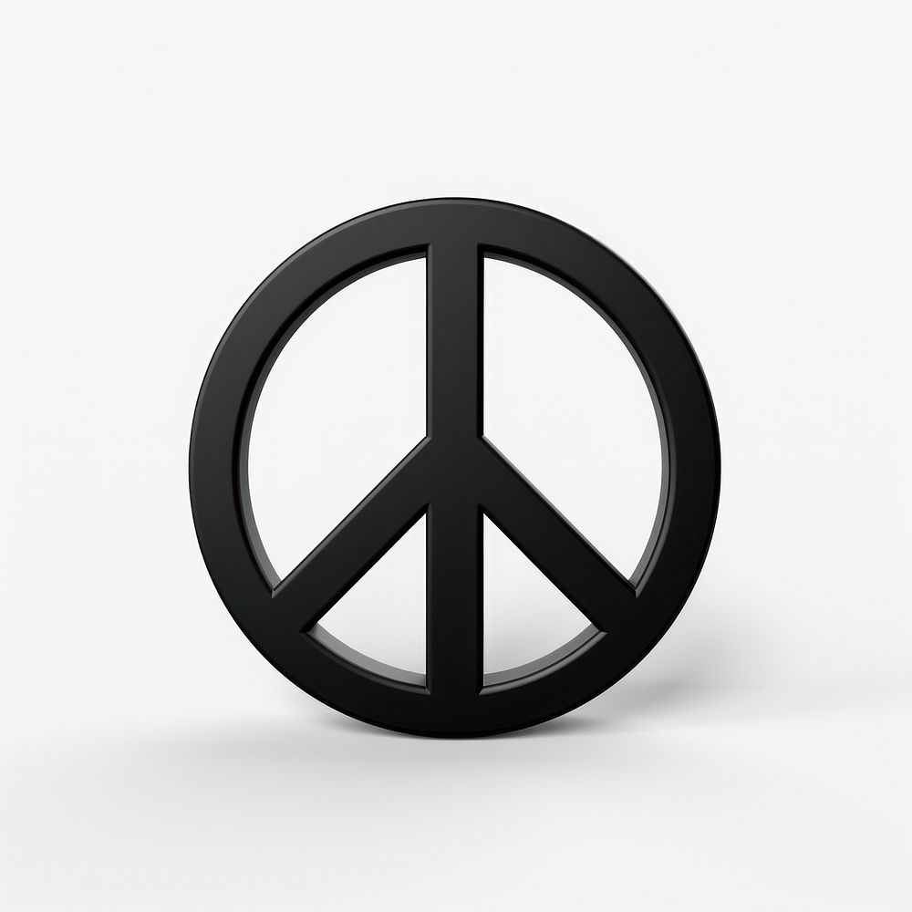Peace Sign symbol black sign.