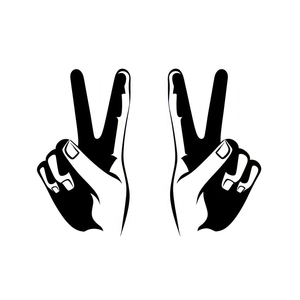Two Finger Hand Peace Sign Hand finger hand symbol.