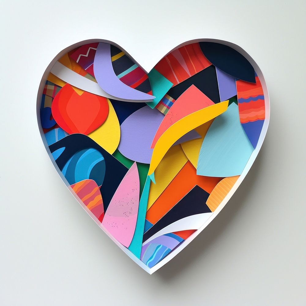 Heart shape creativity pattern circle.