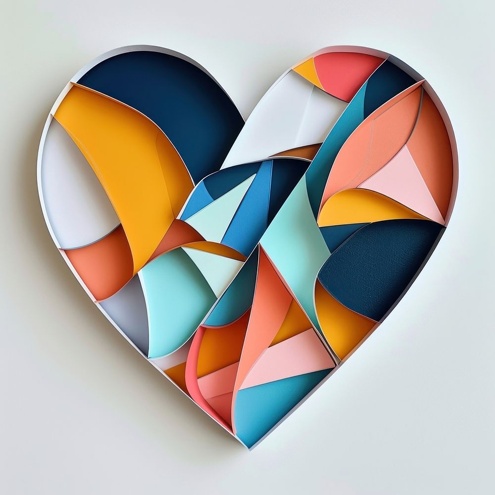 Heart shape creativity football pattern.