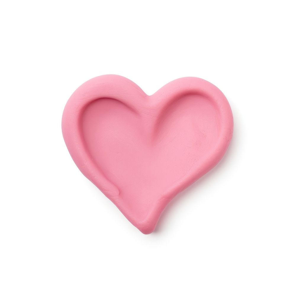 Heart shape pink white background confectionery.