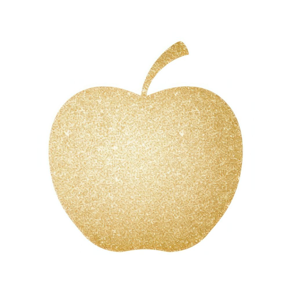 Gold apple icon fruit plant food.