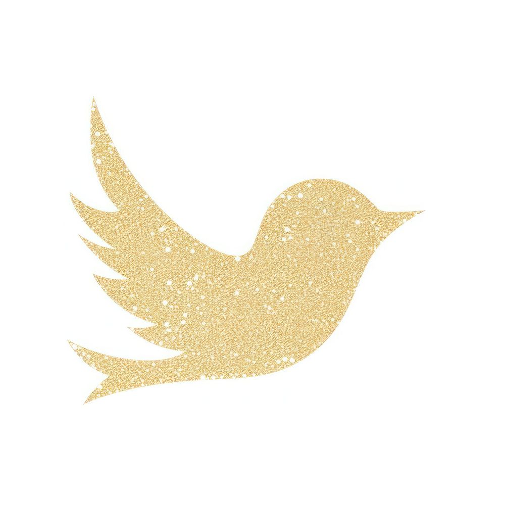 Gold bird icon logo white background cartoon.