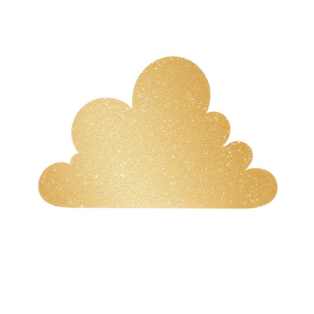Gold cloud icon white background moustache outdoors.