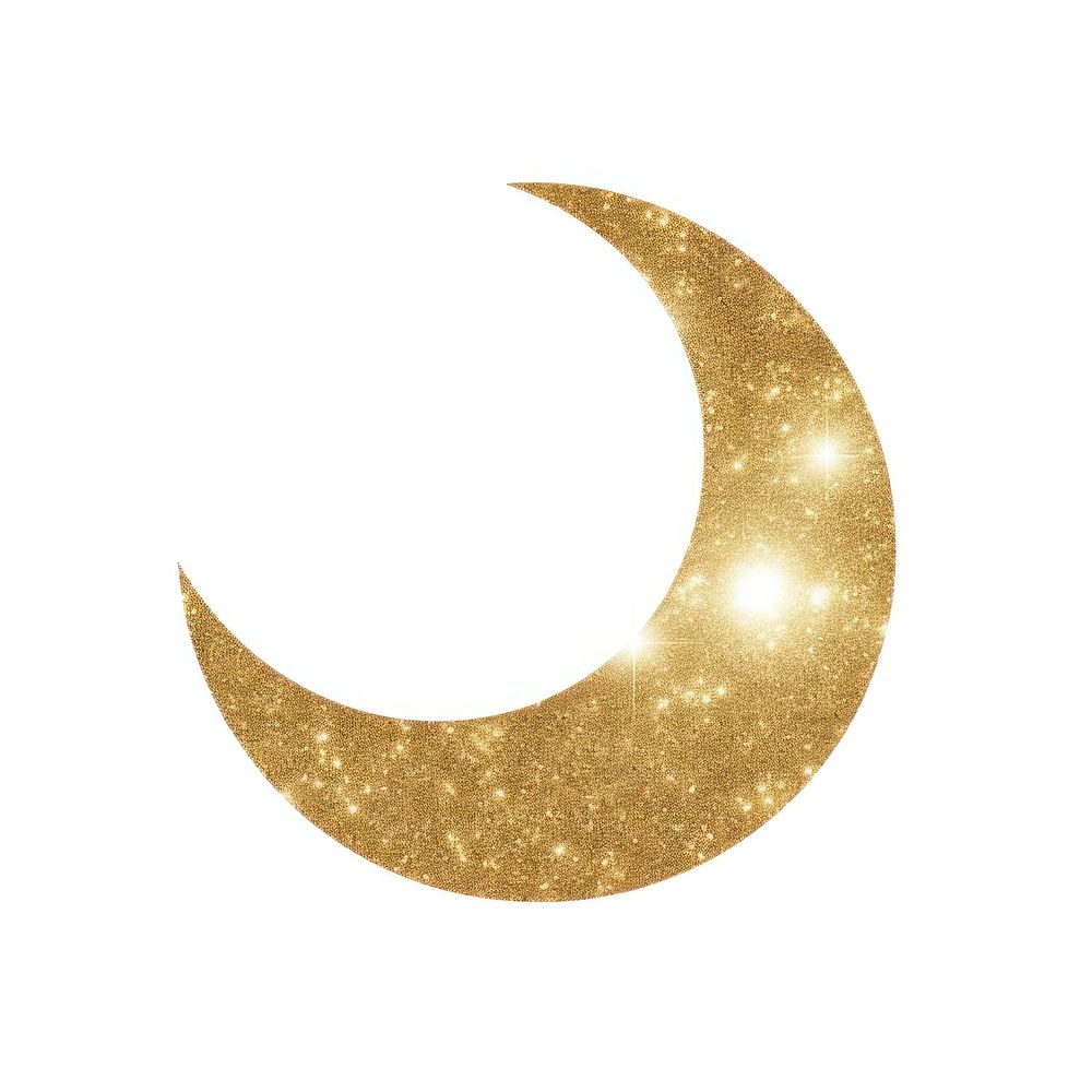 Gold moon icon astronomy shape night.