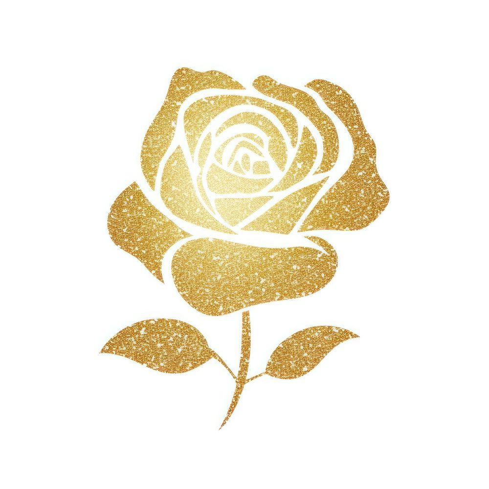 Gold rose icon pattern flower plant.