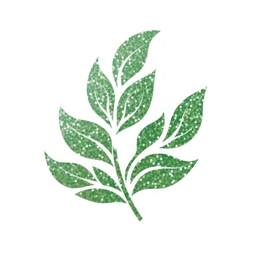 Green plant icon pattern herbs leaf.
