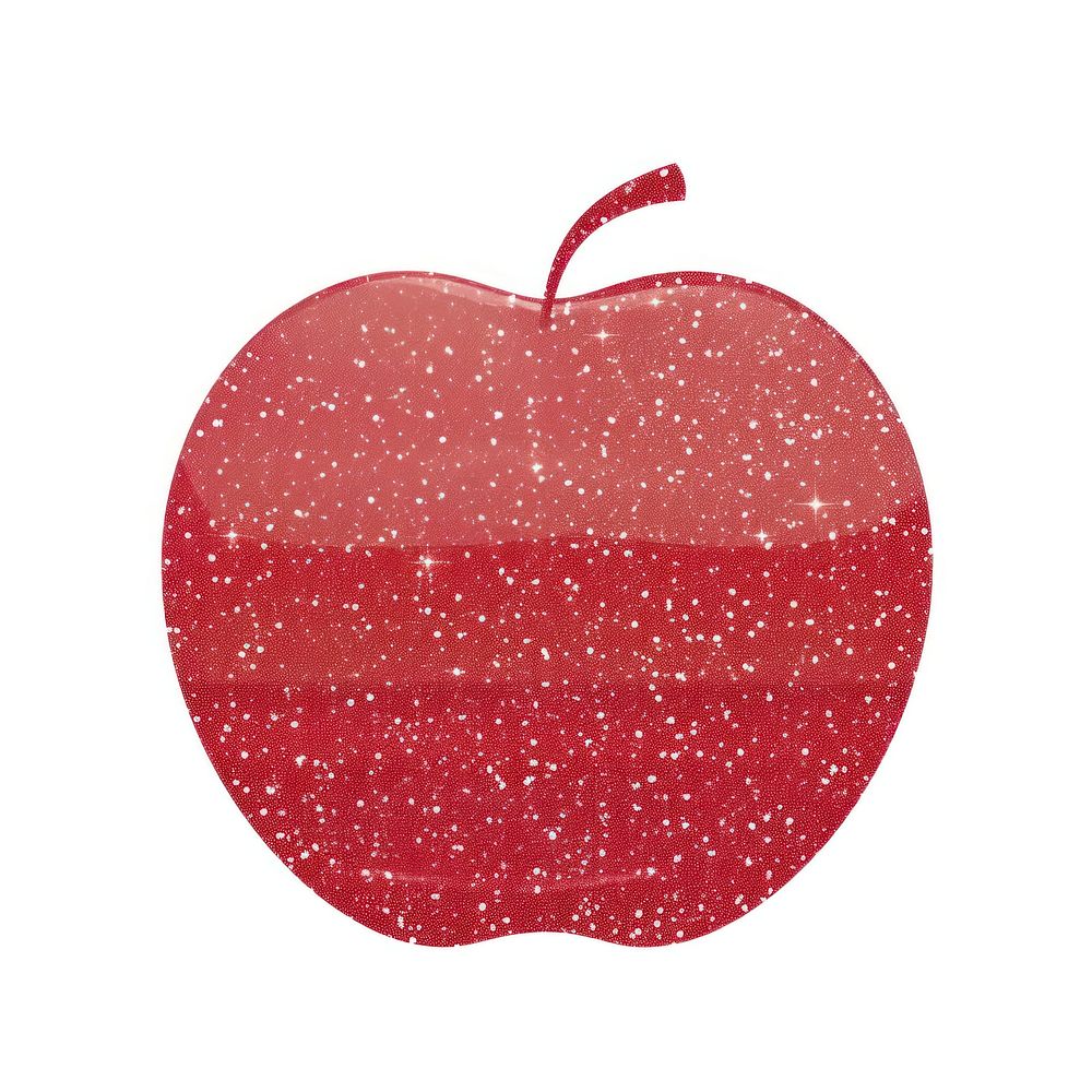 Red apple icon fruit food white background.