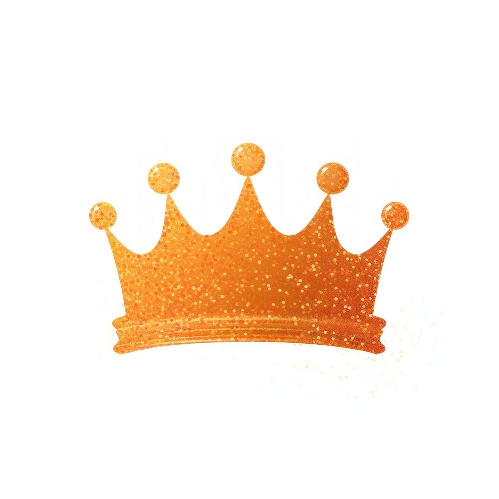 Orange crown icon white background accessories splattered.