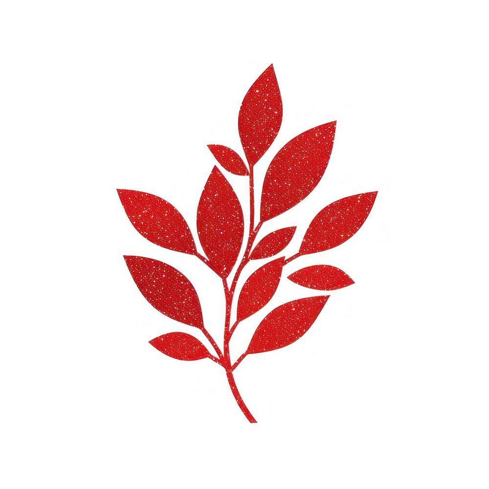 Red plant icon pattern leaf logo.
