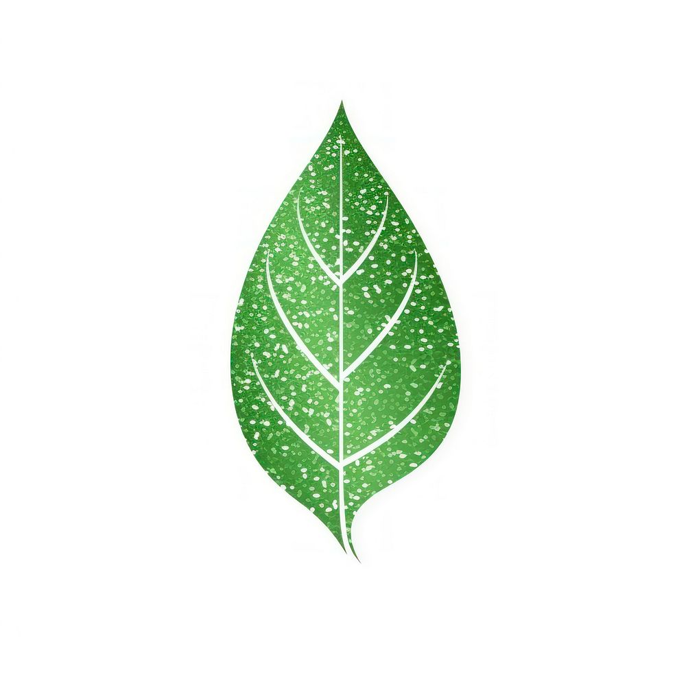 Green leaf icon plant white background pattern.