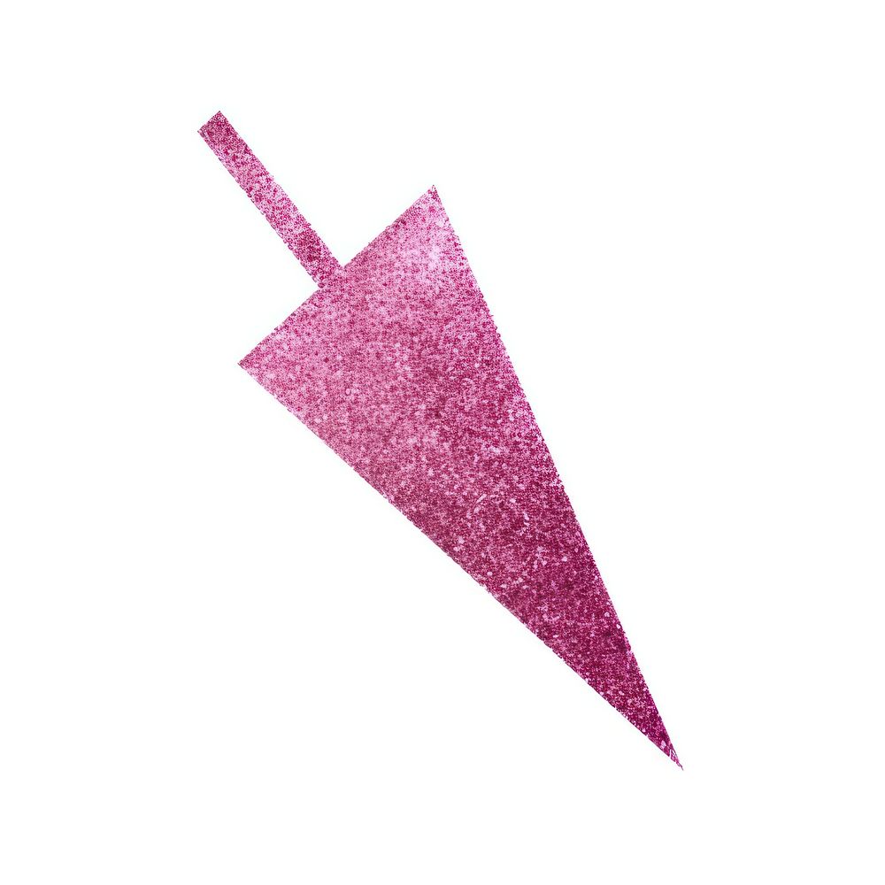 Pink arrow icon glitter white background celebration.