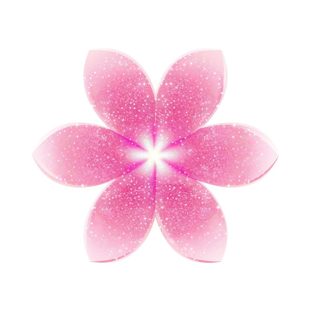 Pink flower icon petal plant shape.