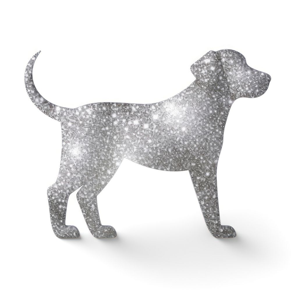 Silver dog icon animal mammal shape.