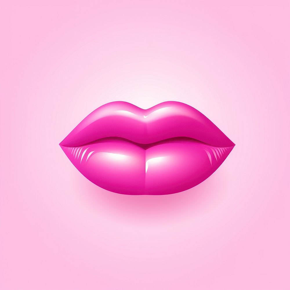 Female sexy lips vector icon lipstick purple pink.