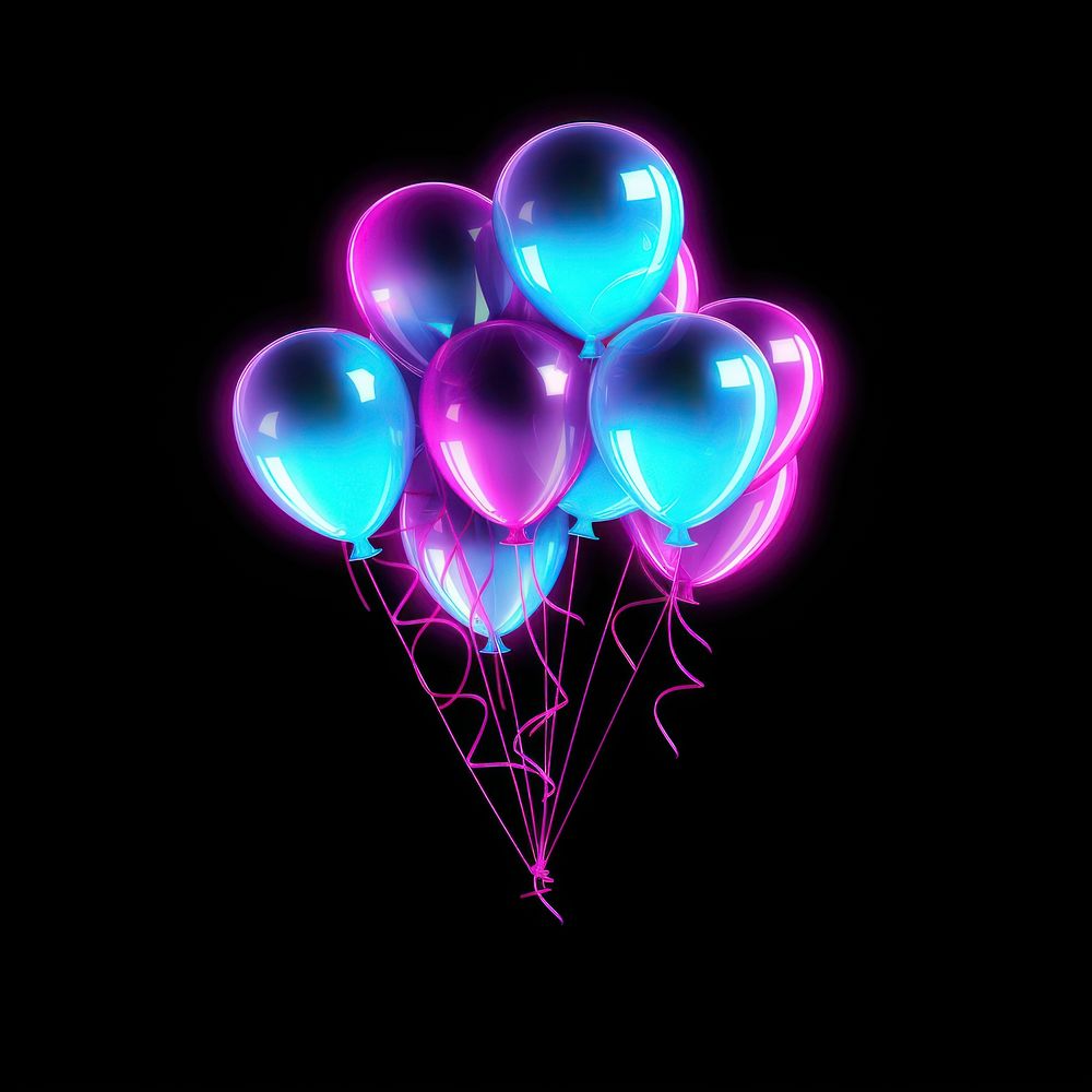 Balloon light purple night.