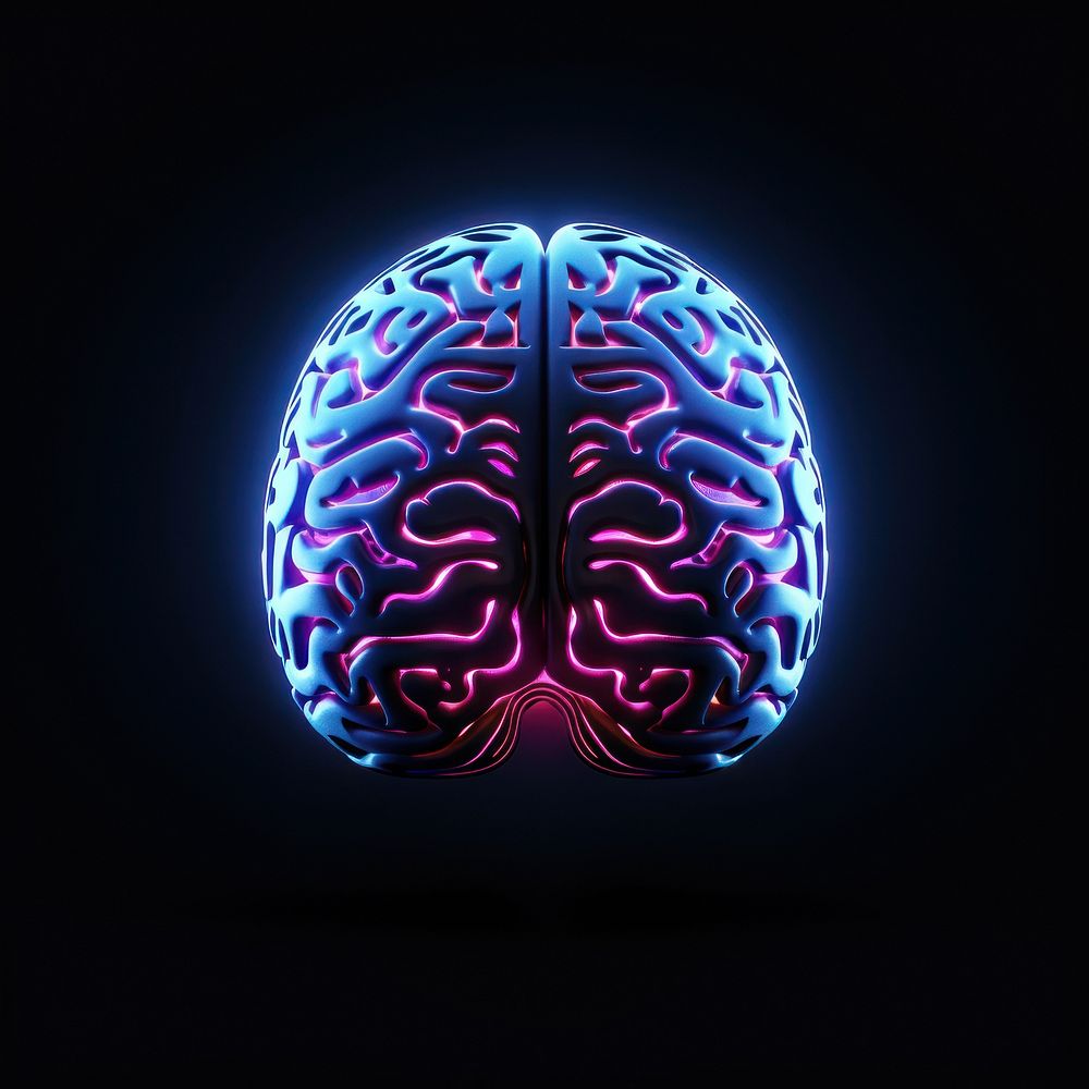 Brain purple brain light.