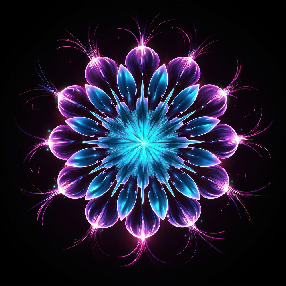 Supernova pattern purple flower.