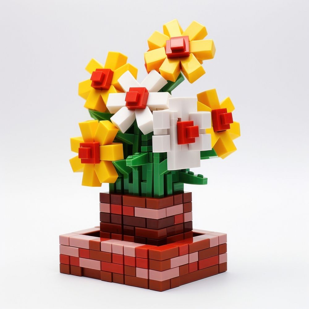 Flower bricks toy art plant creativity.