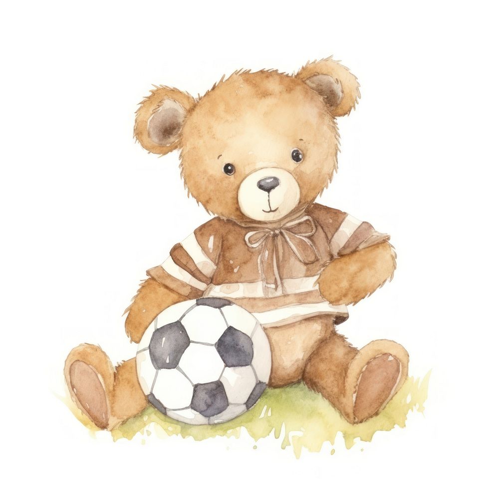 Teddy bear football sports cute.