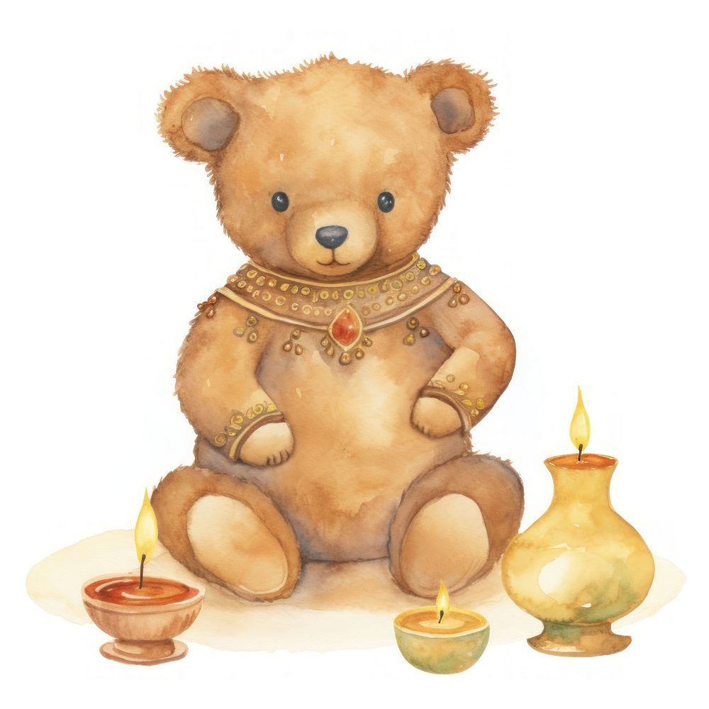 Teddy bear painting cute toy.