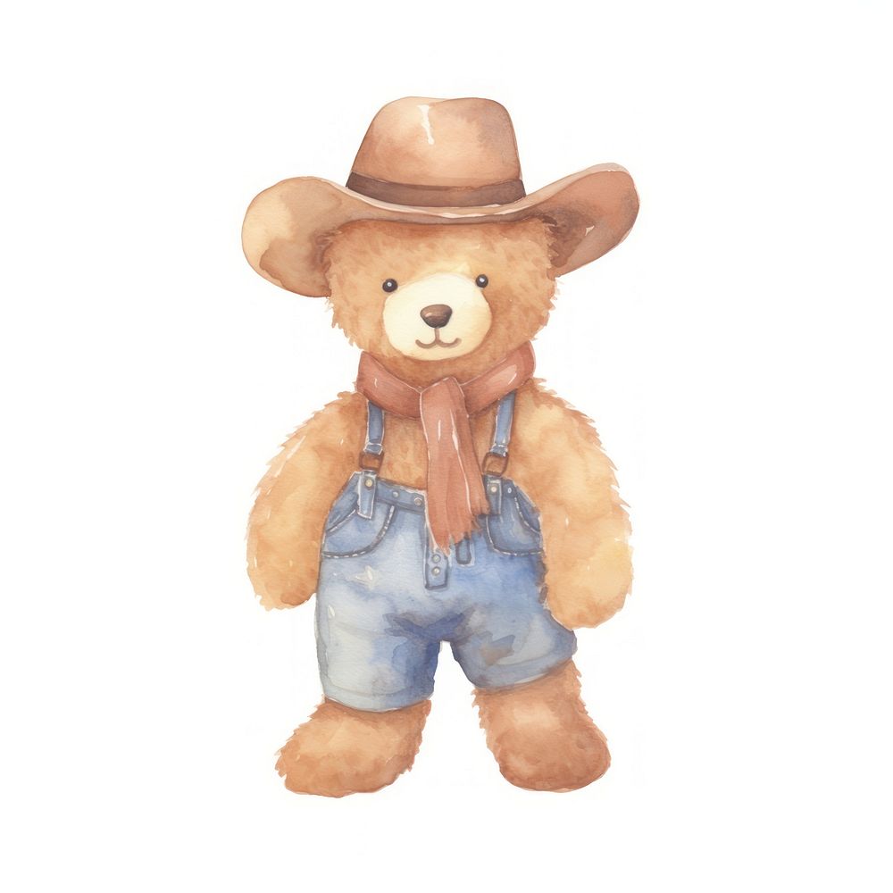 Teddy bear cowboy brown toy.