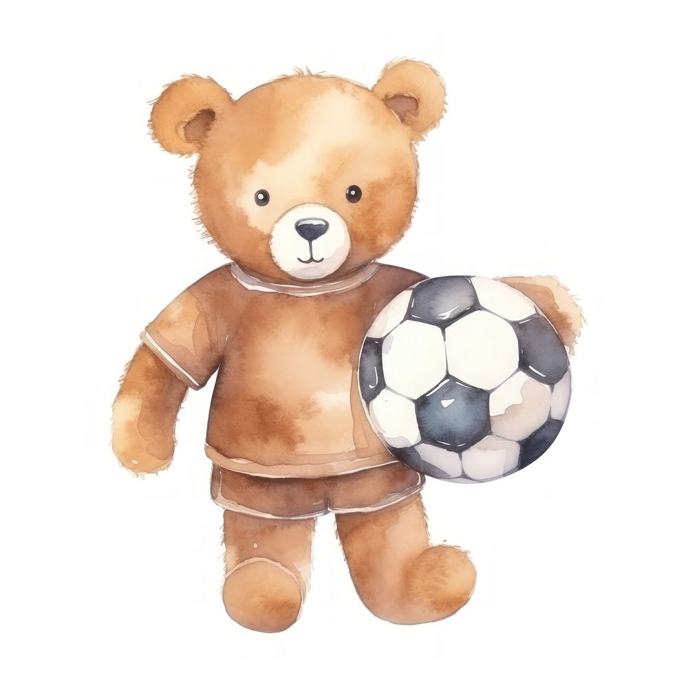 Teddy bear football sports plush.