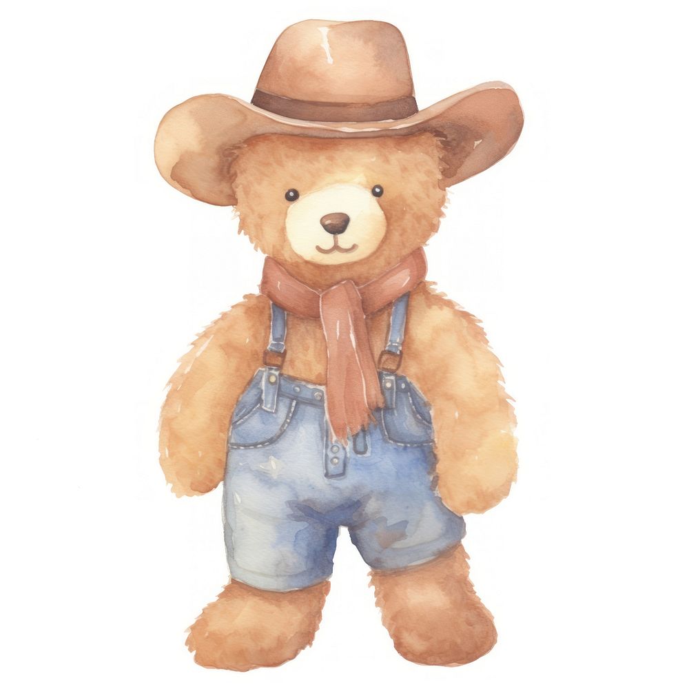 Teddy bear cowboy brown toy.
