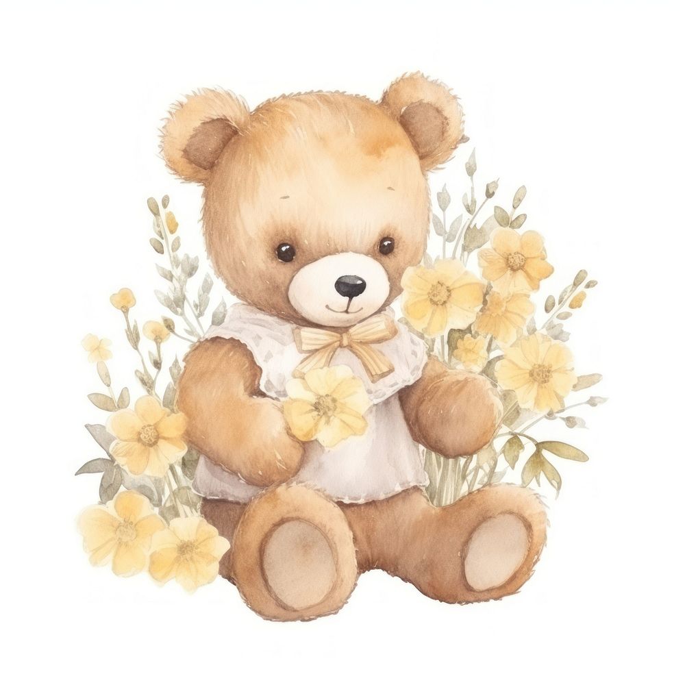 Teddy bear flower cute toy.