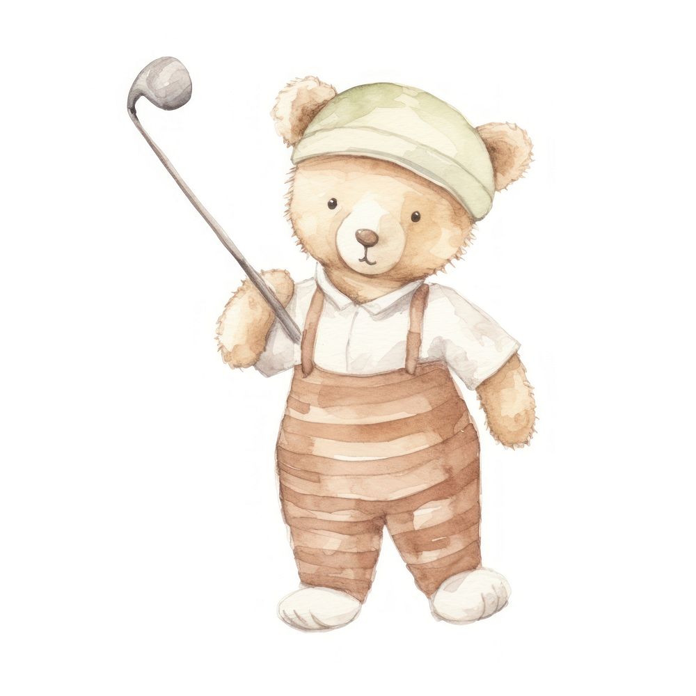Teddy bear golf cute toy.