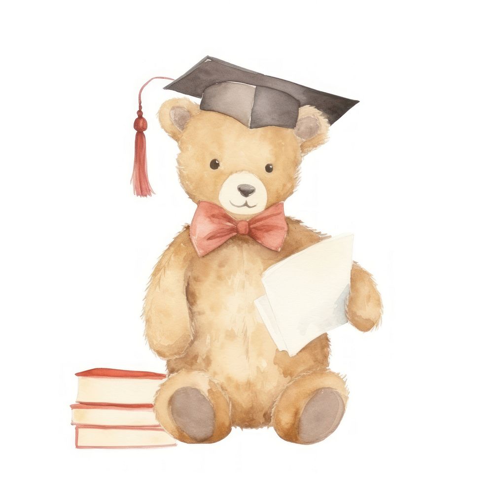 Teddy bear graduation plush toy.