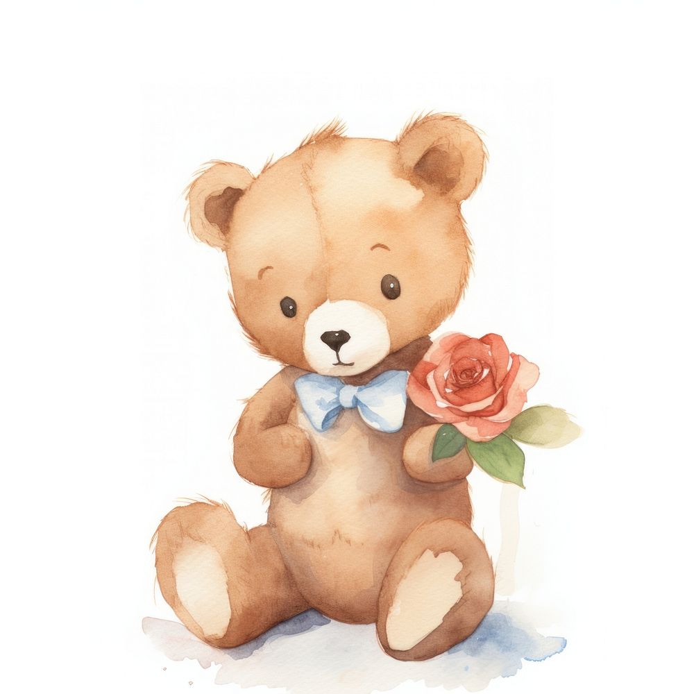Teddy bear cute rose toy.