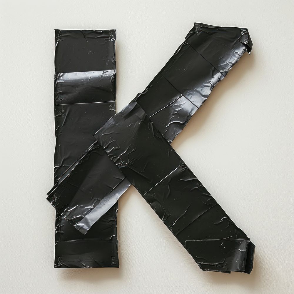 Tape letters K pants black accessories.