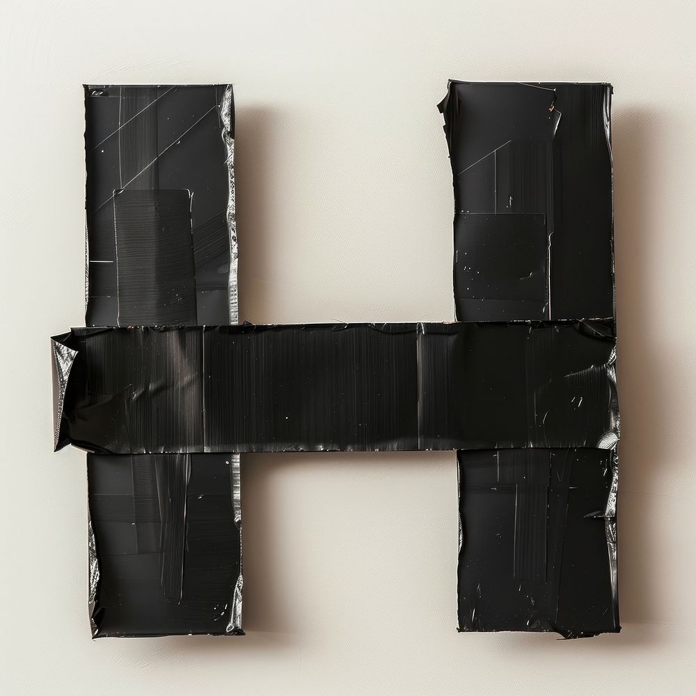 Tape letters H black art creativity.