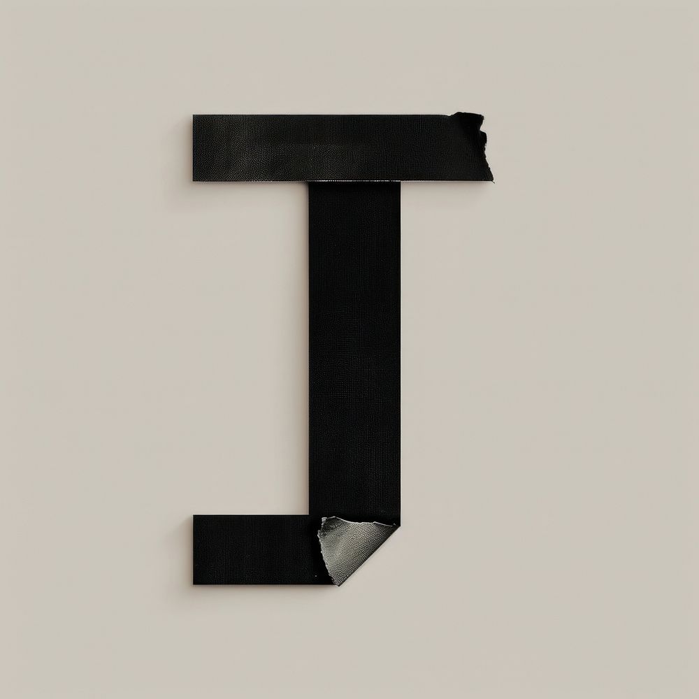 Tape letters J number black simplicity.