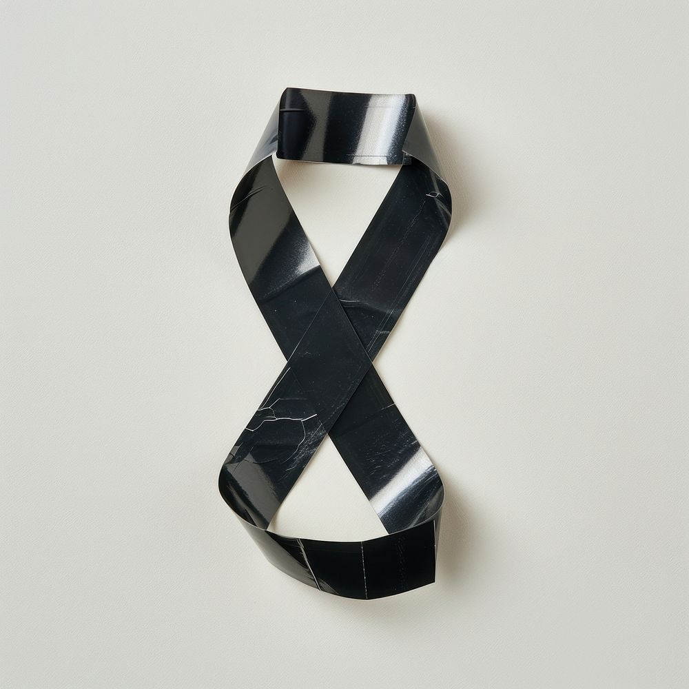Tape letters number 8 jewelry black accessories.