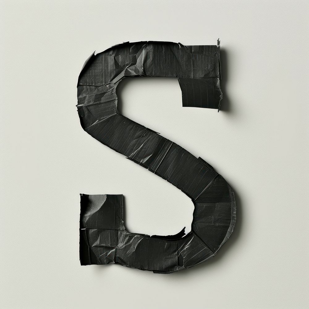 Tape letters S number black pattern.