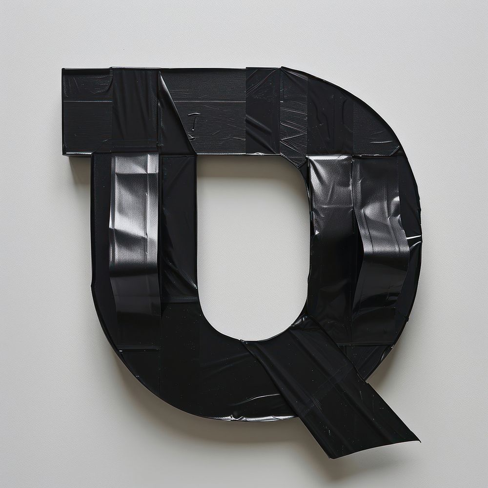 Tape letters Q number black text.