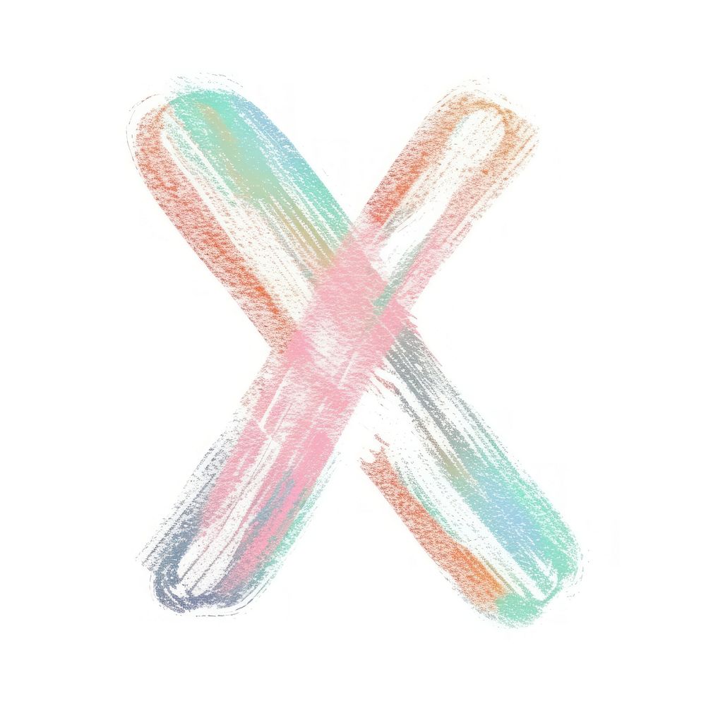 Cute letter X abstract drawing sketch.